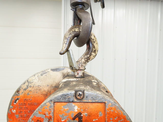 CM Cyclone 1 Ton 2000Lb Manual Chain Fall Hand Hoist 29' Lift