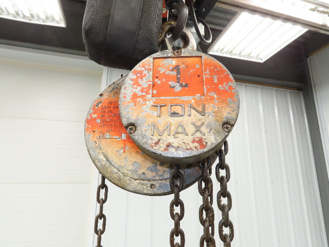 CM Cyclone 1 Ton 2000Lb Manual Chain Fall Hand Hoist 29' Lift