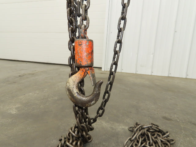 CM Cyclone 1 Ton 2000Lb Manual Chain Fall Hand Hoist 20' 5" Lift