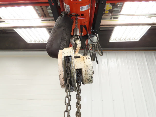 CM Cyclone 1 Ton 2000Lb Manual Chain Fall Hand Hoist 20' 5" Lift