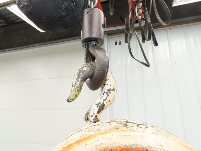 CM Cyclone 1 Ton 2000Lb Manual Chain Fall Hand Hoist 20' 5" Lift