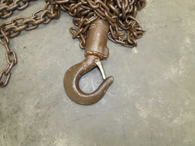 Eaton Yale 1 Ton 2000Lb Manual Chain Fall Hand Hoist 35' Lift