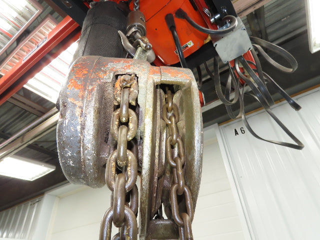 Eaton Yale 1 Ton 2000Lb Manual Chain Fall Hand Hoist 35' Lift