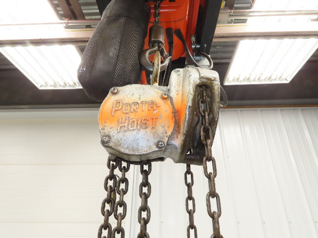Coffing Porta-Hoist 1 Ton 2000Lb Manual Chain Fall Hand Hoist 37' 10" Lift