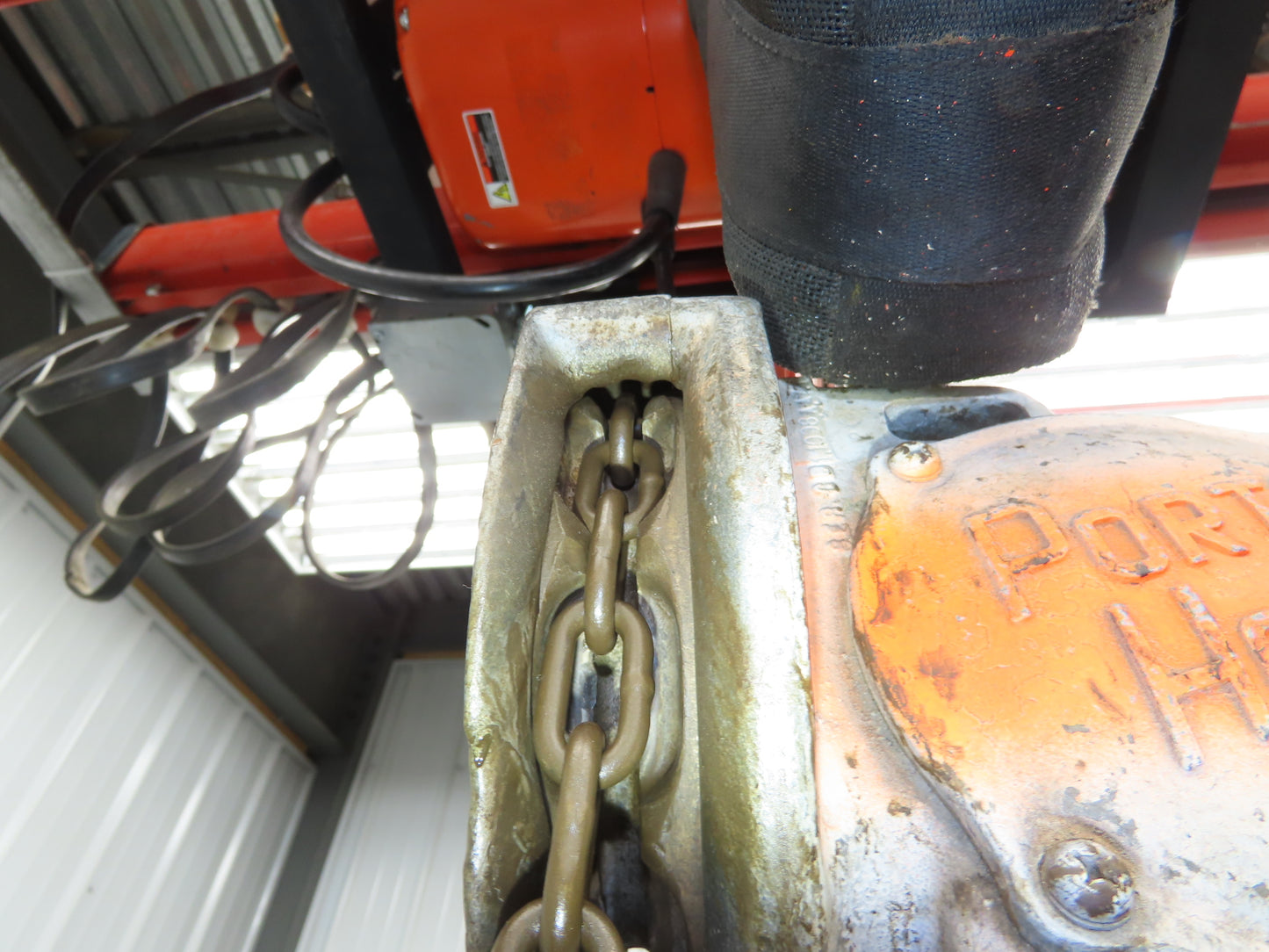 Coffing Porta-Hoist 1 Ton 2000Lb Manual Chain Fall Hand Hoist 37' 10" Lift