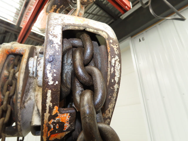 Coffing Porta-Hoist 12 Ton Manual Chain Fall Hand Hoist 14' 6" Lift 24000Lb