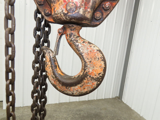 Coffing Porta-Hoist 12 Ton Manual Chain Fall Hand Hoist 14' 6" Lift 24000Lb