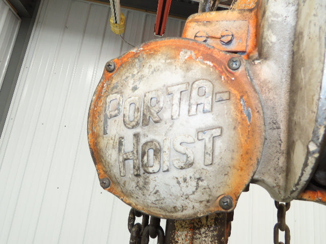 Coffing Porta-Hoist 12 Ton Manual Chain Fall Hand Hoist 14' 6" Lift 24000Lb