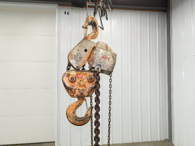 Coffing Porta-Hoist 12 Ton Manual Chain Fall Hand Hoist 14' 6" Lift 24000Lb