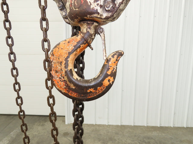 Coffing Porta-Hoist 12 Ton Manual Chain Fall Hand Hoist 9' 6" Lift 24000Lb