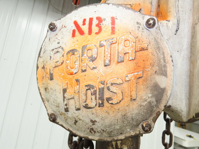 Coffing Porta-Hoist 12 Ton Manual Chain Fall Hand Hoist 9' 6" Lift 24000Lb