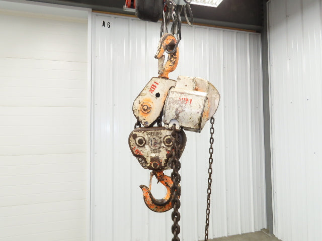 Coffing Porta-Hoist 12 Ton Manual Chain Fall Hand Hoist 9' 6" Lift 24000Lb