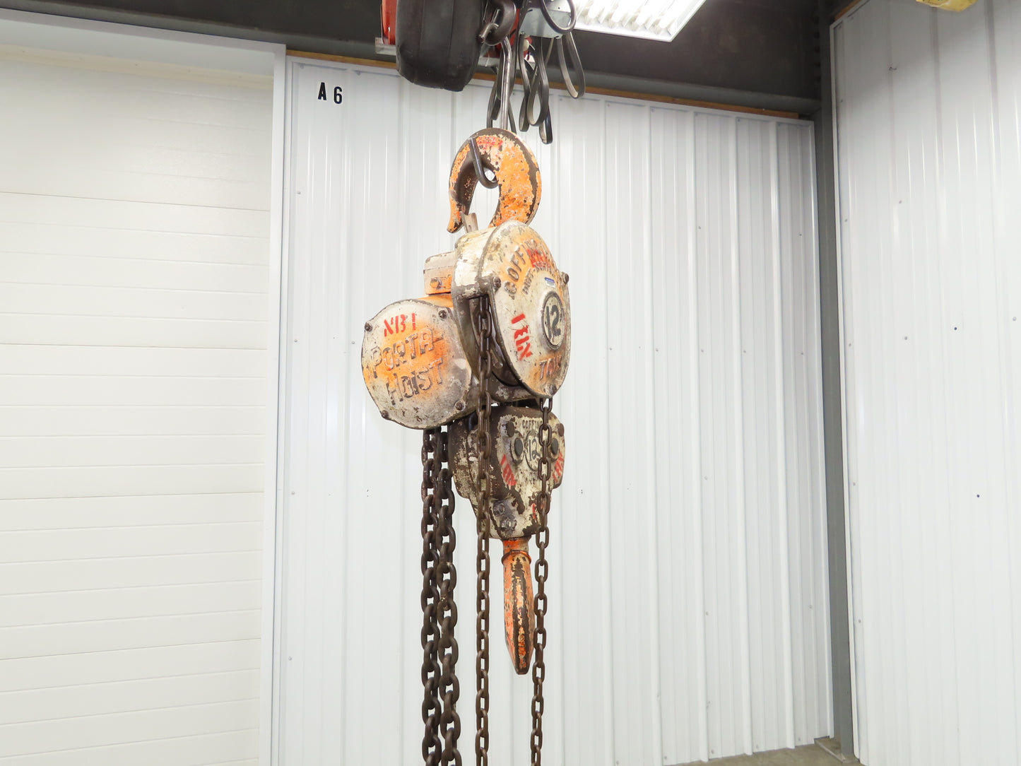 Coffing Porta-Hoist 12 Ton Manual Chain Fall Hand Hoist 9' 6" Lift 24000Lb
