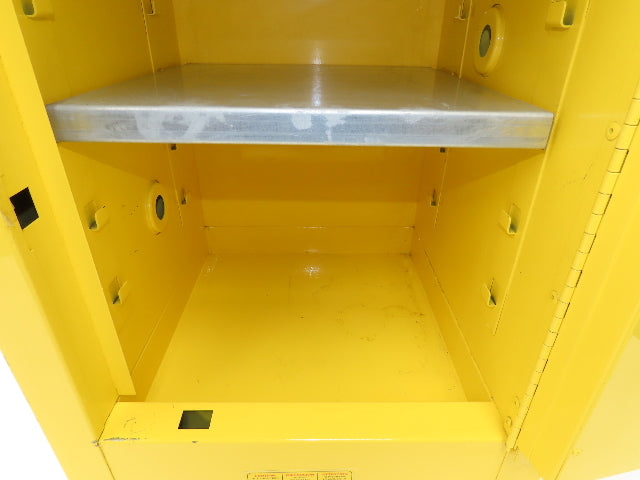 Justrite 890400 Sure-Grip EX 4 Gallon Capacity Yellow Flammable Cabinet