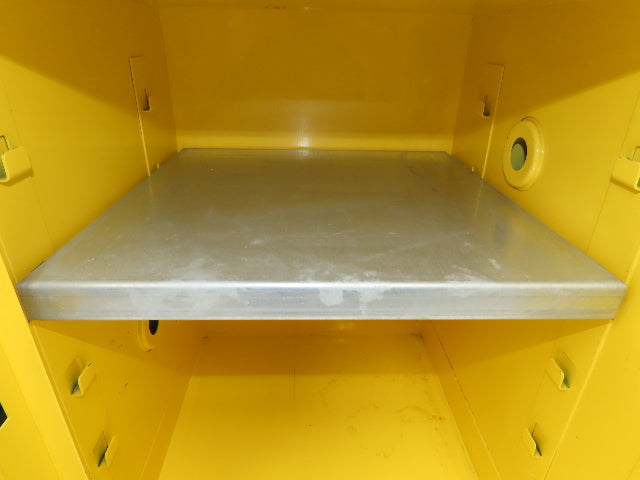 Justrite 890400 Sure-Grip EX 4 Gallon Capacity Yellow Flammable Cabinet