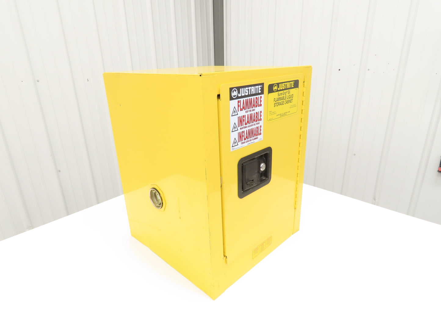 Justrite 890400 Sure-Grip EX 4 Gallon Capacity Yellow Flammable Cabinet
