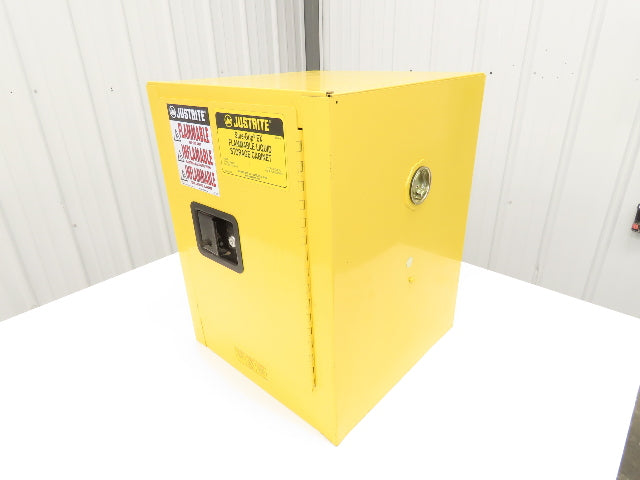 Justrite 890400 Sure-Grip EX 4 Gallon Capacity Yellow Flammable Cabinet