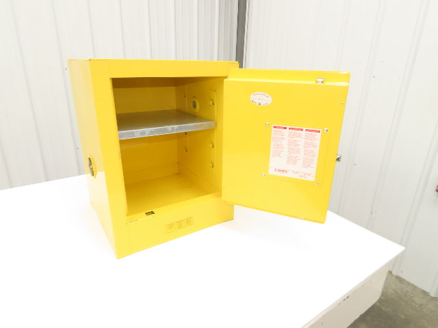 Justrite 890400 Sure-Grip EX 4 Gallon Capacity Yellow Flammable Cabinet