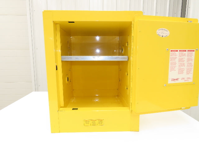 Justrite 890400 Sure-Grip EX 4 Gallon Capacity Yellow Flammable Cabinet