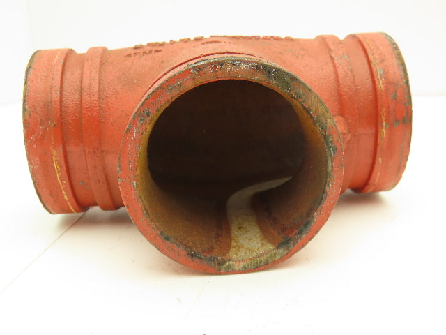Victaulic No.002 Firelock 2-1/2" Grooved Pipe Tee Fitting Lot of 5