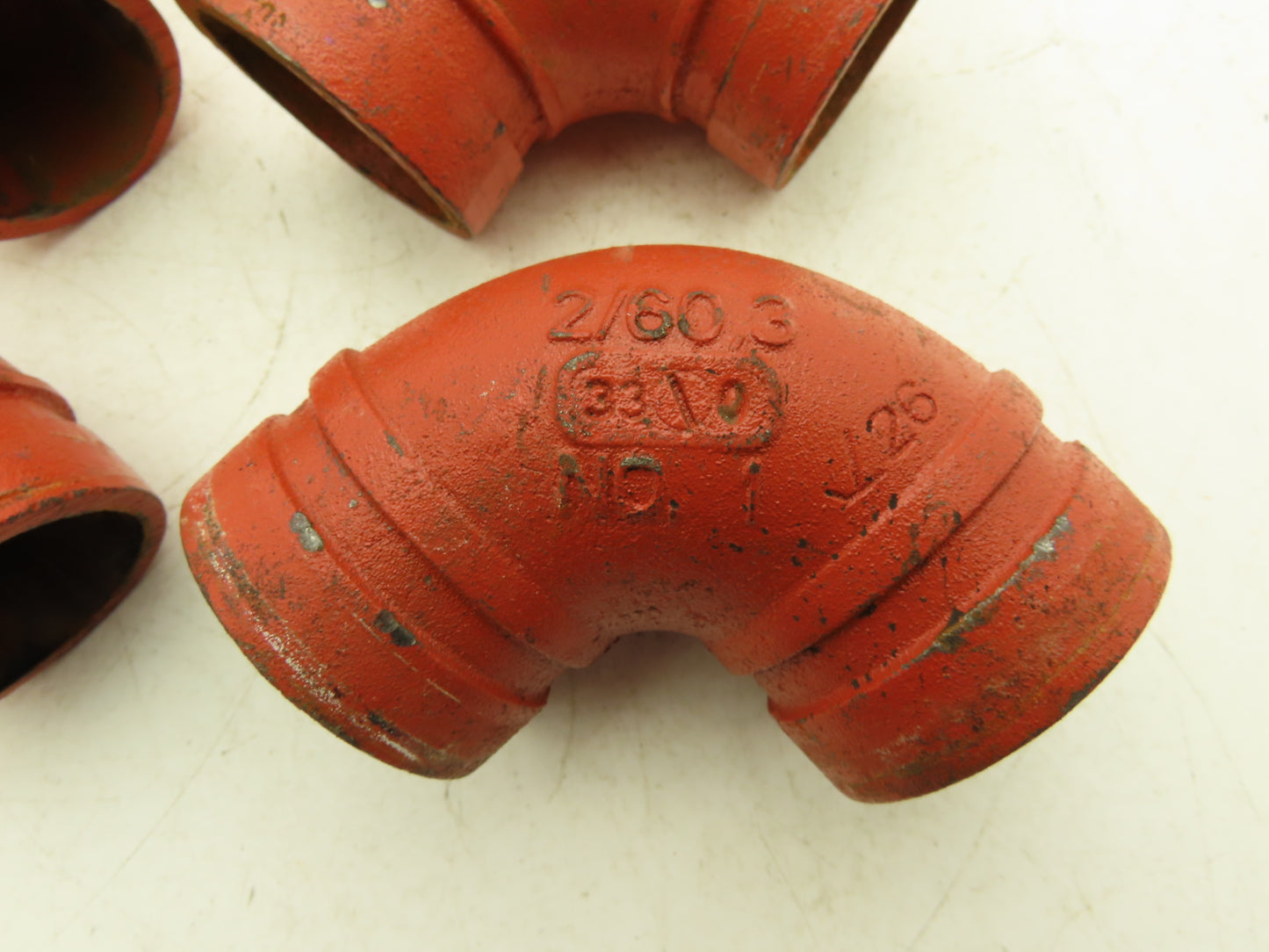 Victaulic 2/60.3-1 Firelock 2" Grooved Pipe Fitting 90° Elbow Lot of 10