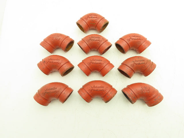 Victaulic 2/60.3-1 Firelock 2" Grooved Pipe Fitting 90° Elbow Lot of 10