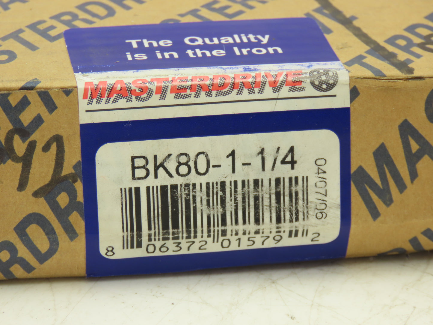 Masterdrive BK80-1-1/4 Single Groove Pulley Sheave V-Belt 1-1/4" Shaft Bore
