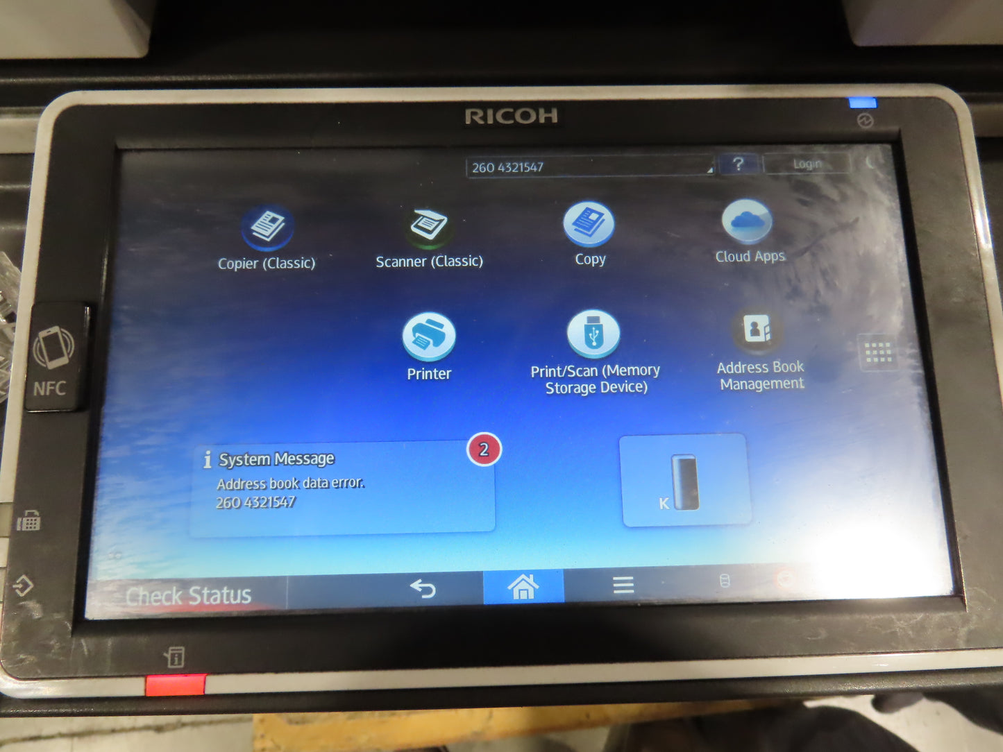 Ricoh Aficio MP 9003 Laser Mono BW Printer Copier Scan Duplex 90PPM Touch Screen