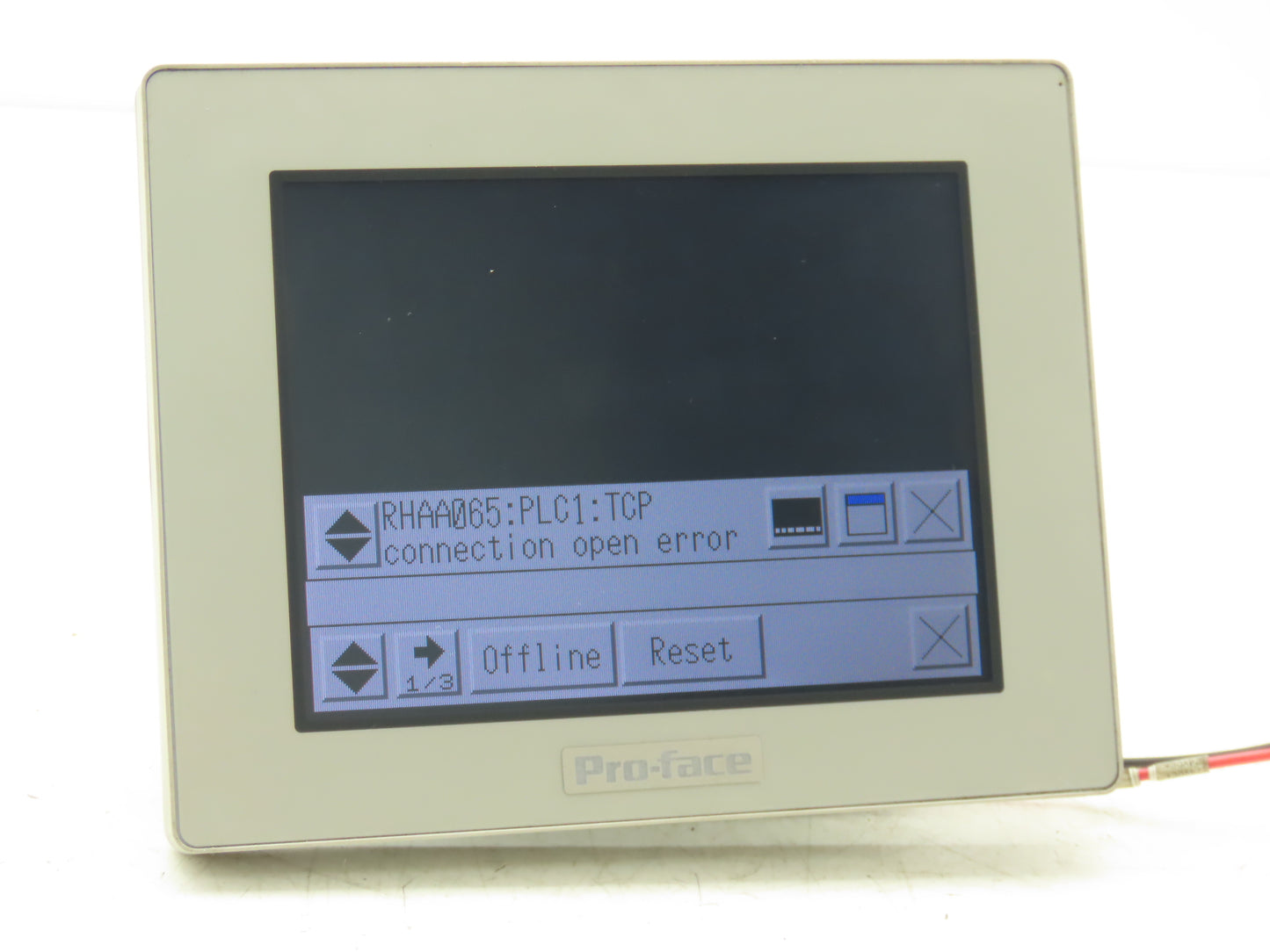 Pro-face PFXGM4301TAD HMI Color Touch Screen Panel Cracked Plastic Read Desc.