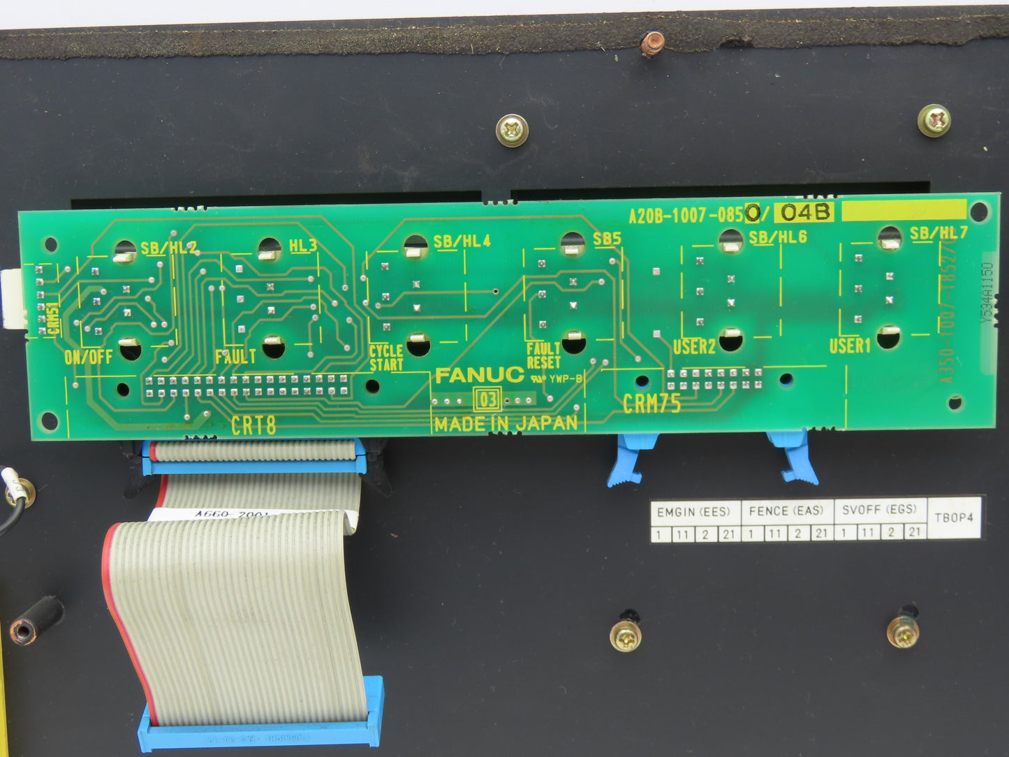 Fanuc A05B-2452-C151 HMI R-J3iB PCMCIA Slot Serial Port E-Stop With Key