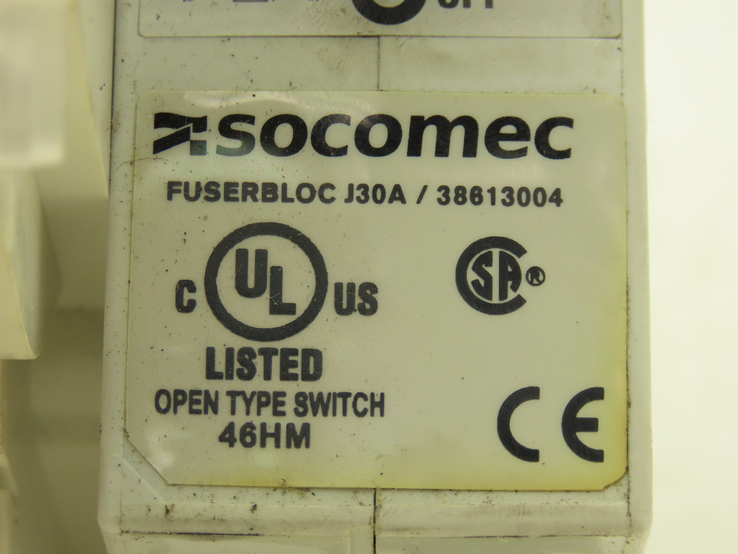 Socomec Fuserbloc J30A Through Door Fusible Disconnect Switch