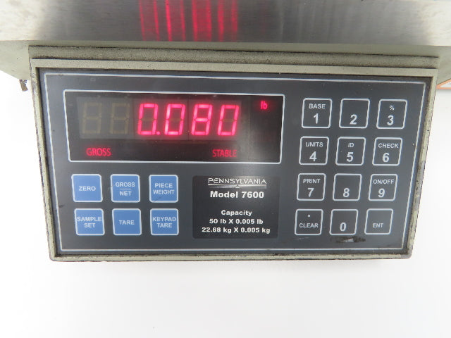 Pennsylvania Model 7600 Digital Scale With Readout 50 Lbs Capacity