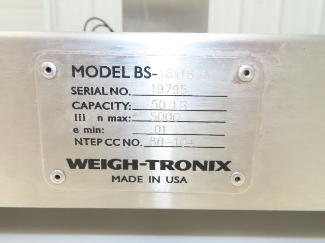 Weigh-Tronix WI-150 Scale With Digital Readout & Battery XP Haz Loc Read Descr
