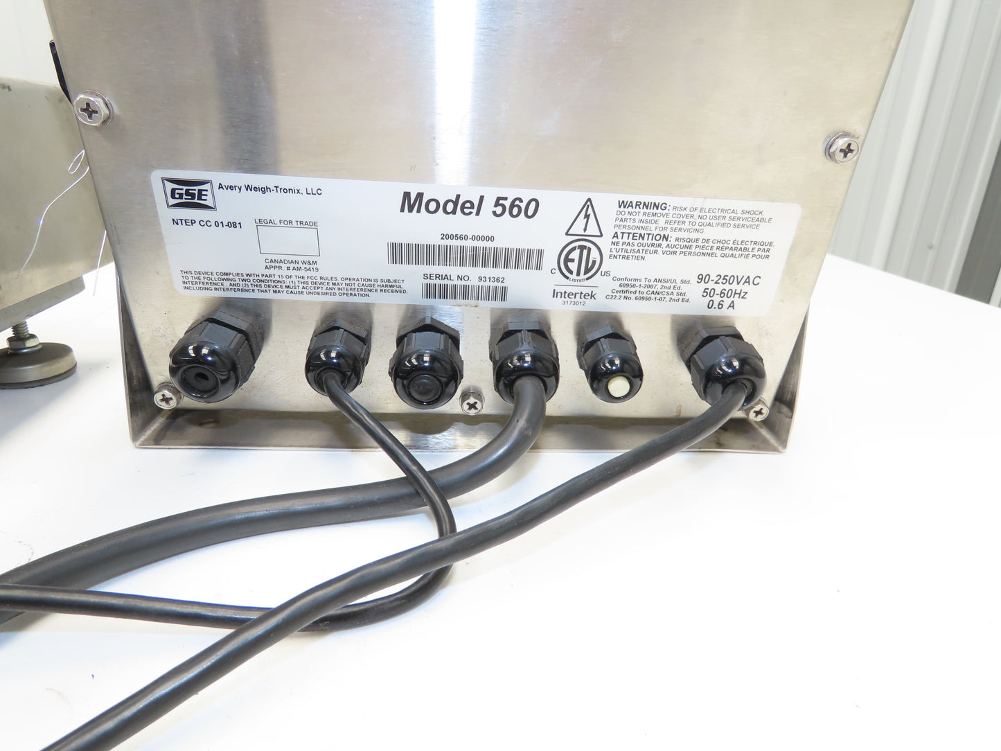 MODEL 560 B-Tek BT-1212-10-CS-SP Scale With GSE Digital Readout 10 Lbs Capacity