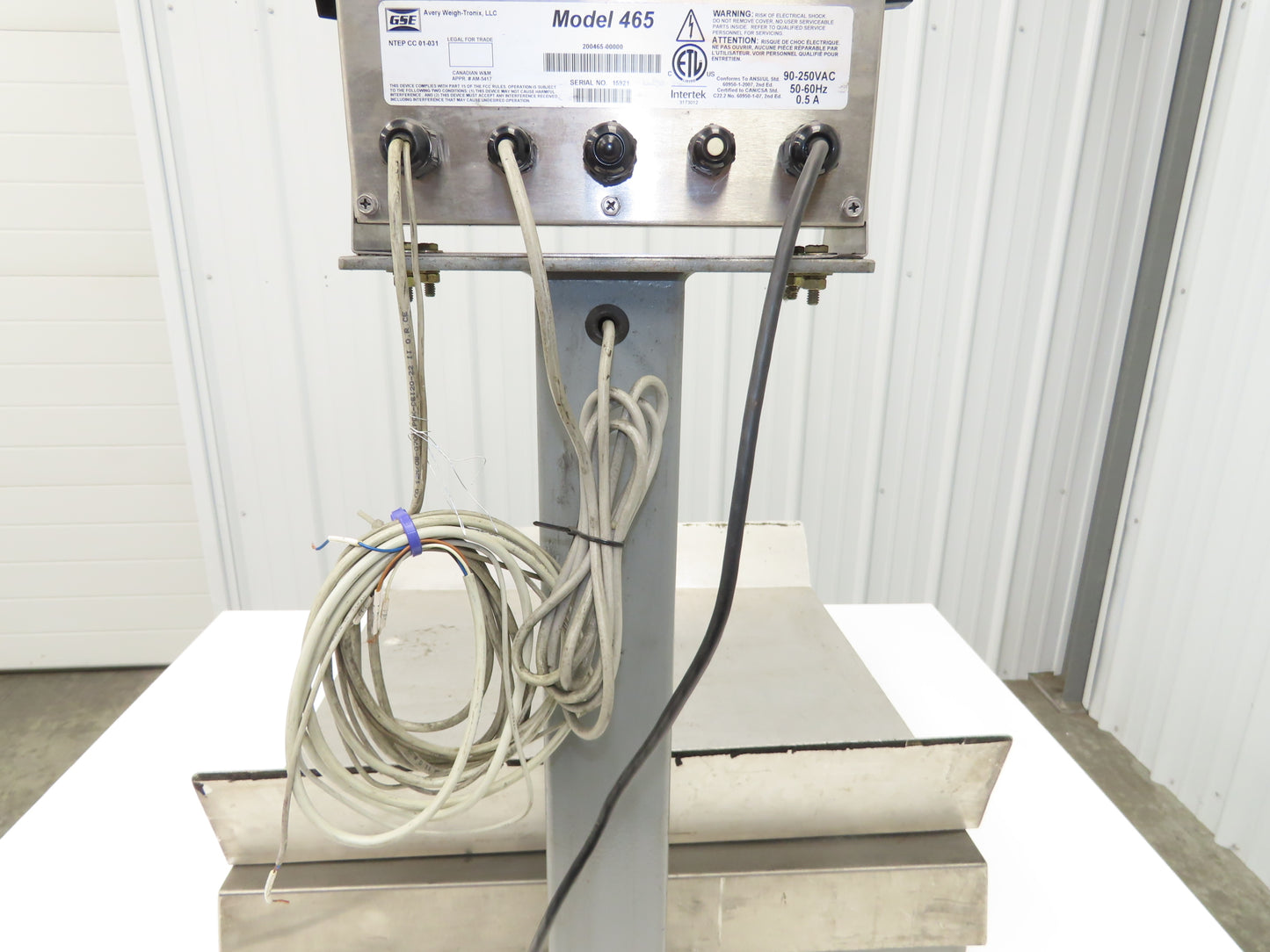 Model 465 B-Tek BT-2424-50-CS-SP Scale With GSE Digital Readout 50 Lbs Capacity
