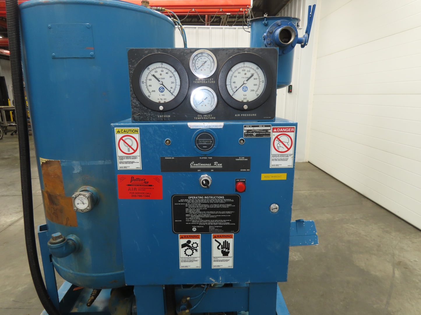 Quincy QSVI50AN3A Rotary Screw Vacuum Pump 230/460V 50Hp Air Compressor 41304h