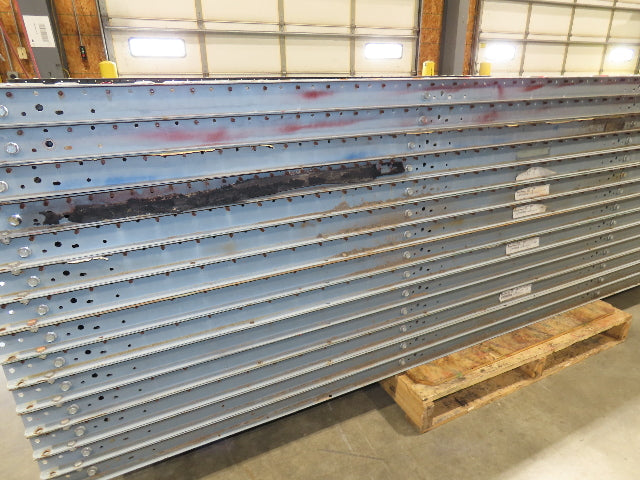 Buschman 18"x 10' Gravity Roller Conveyor 1-3/8"Roller 16"BF 7-Sections 70'
