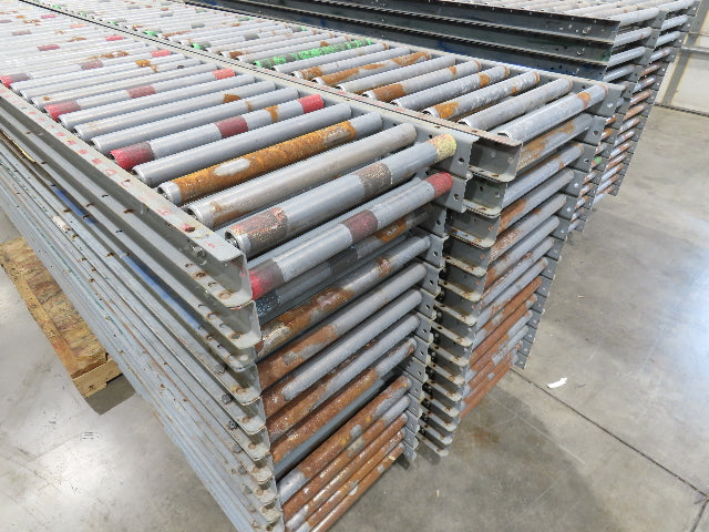 Buschman 18"x 10' Gravity Roller Conveyor 1-3/8"Roller 16"BF 7-Sections 70'
