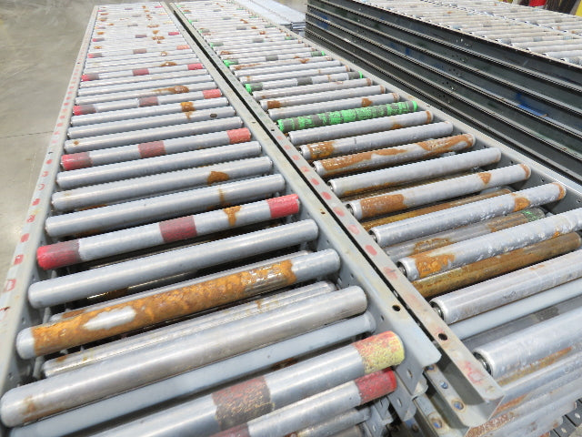 Buschman 18"x 10' Gravity Roller Conveyor 1-3/8"Roller 16"BF 7-Sections 70'