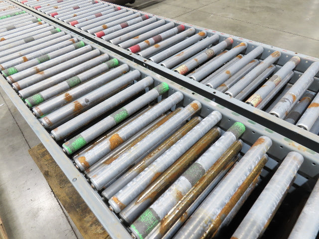 Buschman 18"x 10' Gravity Roller Conveyor 1-3/8"Roller 16"BF 7-Sections 70'