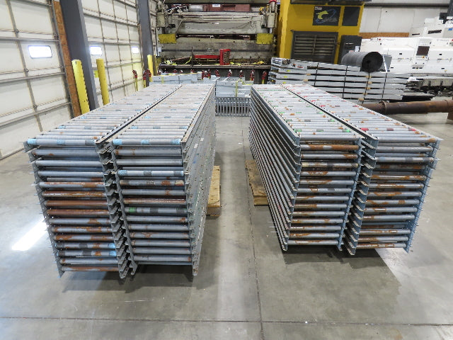 Buschman 18"x 10' Gravity Roller Conveyor 1-3/8"Roller 16"BF 7-Sections 70'