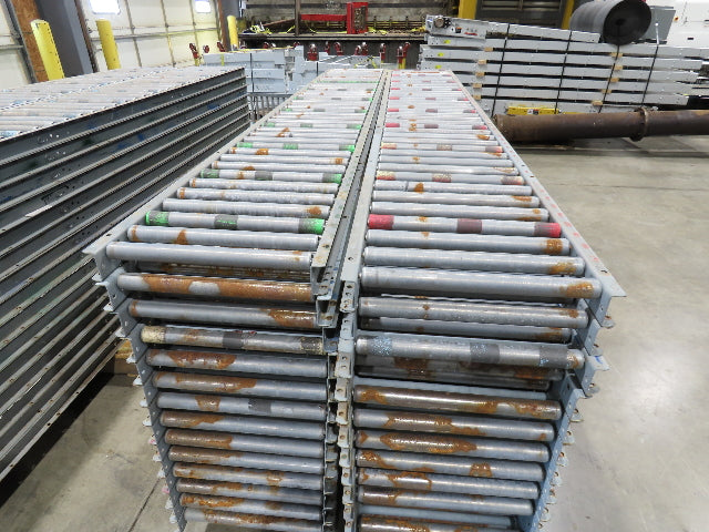 Buschman 18"x 10' Gravity Roller Conveyor 1-3/8"Roller 16"BF 7-Sections 70'