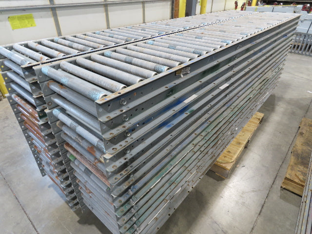 Buschman 18"x 10' Gravity Roller Conveyor 1-3/8"Roller 16"BF 7-Sections 70'