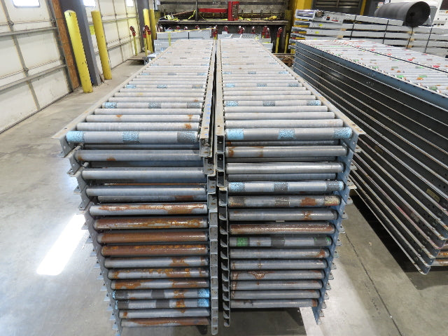 Buschman 18"x 10' Gravity Roller Conveyor 1-3/8"Roller 16"BF 7-Sections 70'