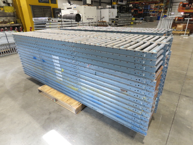 Buschman 18"x 10' Gravity Roller Conveyor 1-3/8"Roller 16"BF 7-Sections 70'