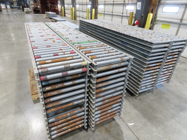 Buschman 18"x 10' Gravity Roller Conveyor 1-3/8"Roller 16"BF 7-Sections 70'