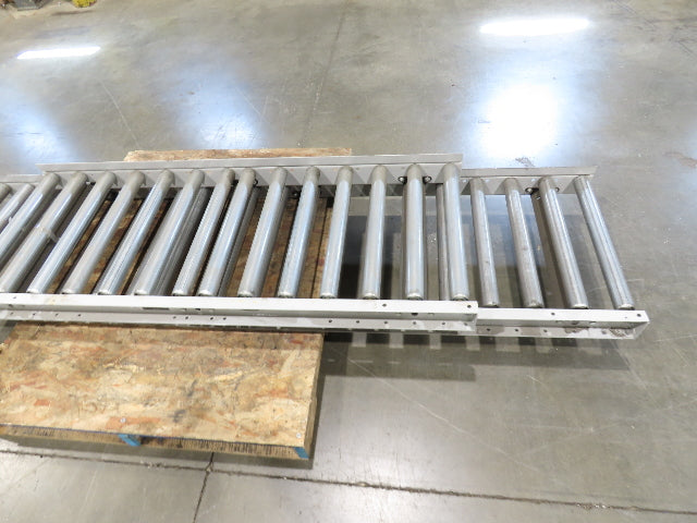 Hytrol 24"x 14' Gravity Roller Conveyor 1.9" Roller 21"BF 2-Sections 9' + 5'