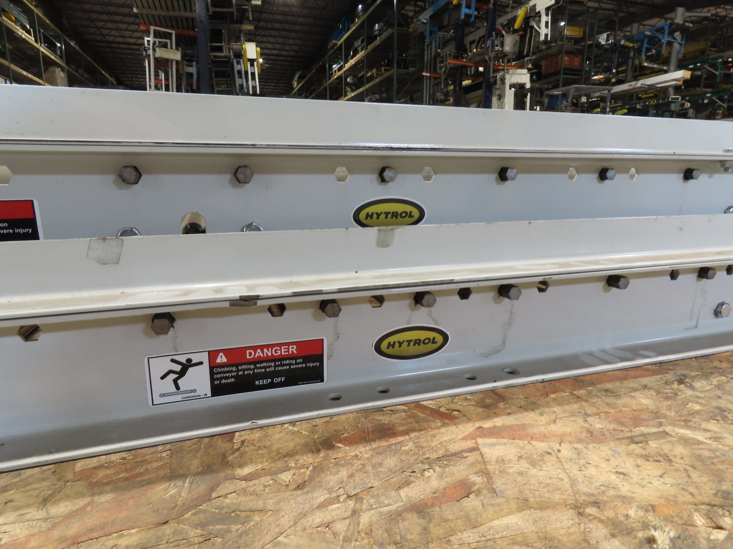 Hytrol 24"x 14' Gravity Roller Conveyor 1.9" Roller 21"BF 2-Sections 9' + 5'