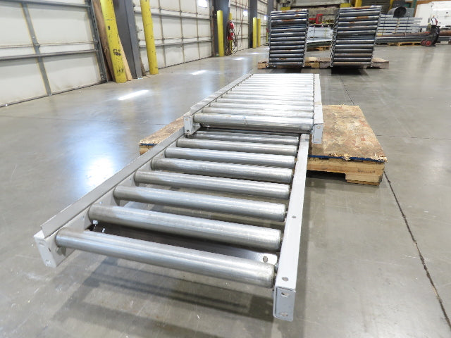 Hytrol 24"x 14' Gravity Roller Conveyor 1.9" Roller 21"BF 2-Sections 9' + 5'