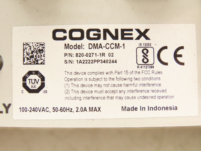 Cognex DMA-CCM-1 DataMan Single Reader I/O Module 24VDC Power Supply Lot of 2